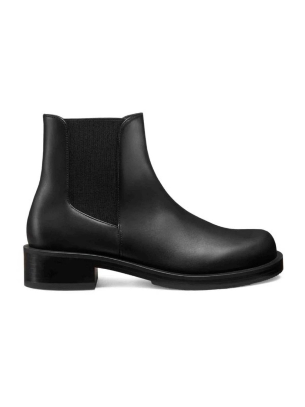 New Stuart Weitzman Mercer Leather Ankle Boot Black Sz 7.5
